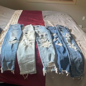 COPY - American eagle mom jeans and skinny jeans. Size 00 short and x-short.